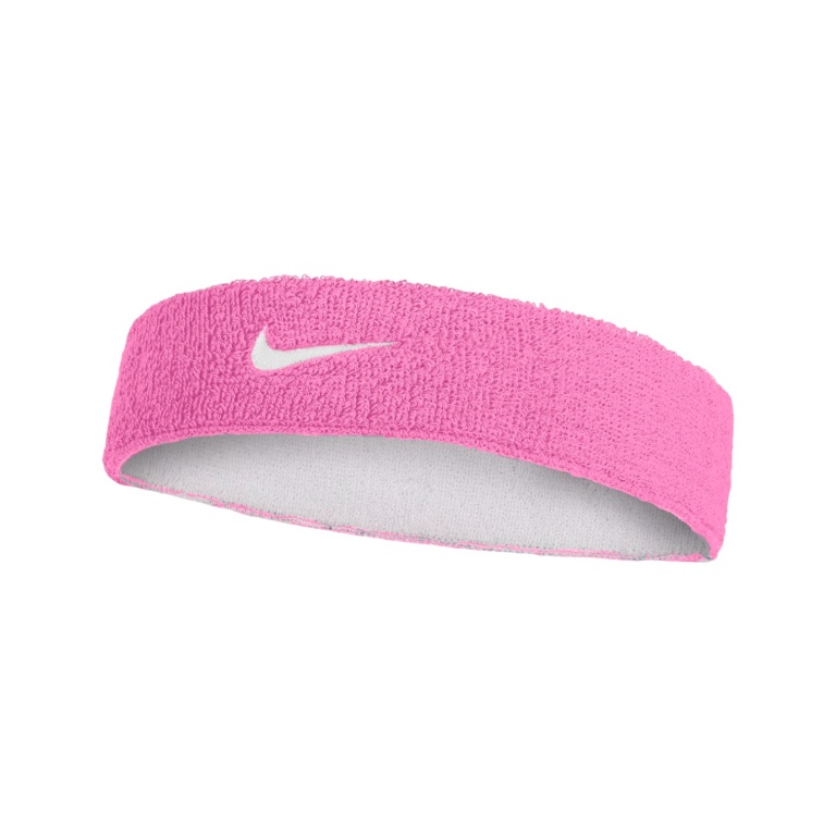 Opaska na głowę Nike Swoosh Classic Reversible (mieszanka bawełny) różowa/biała - 1 sztuka